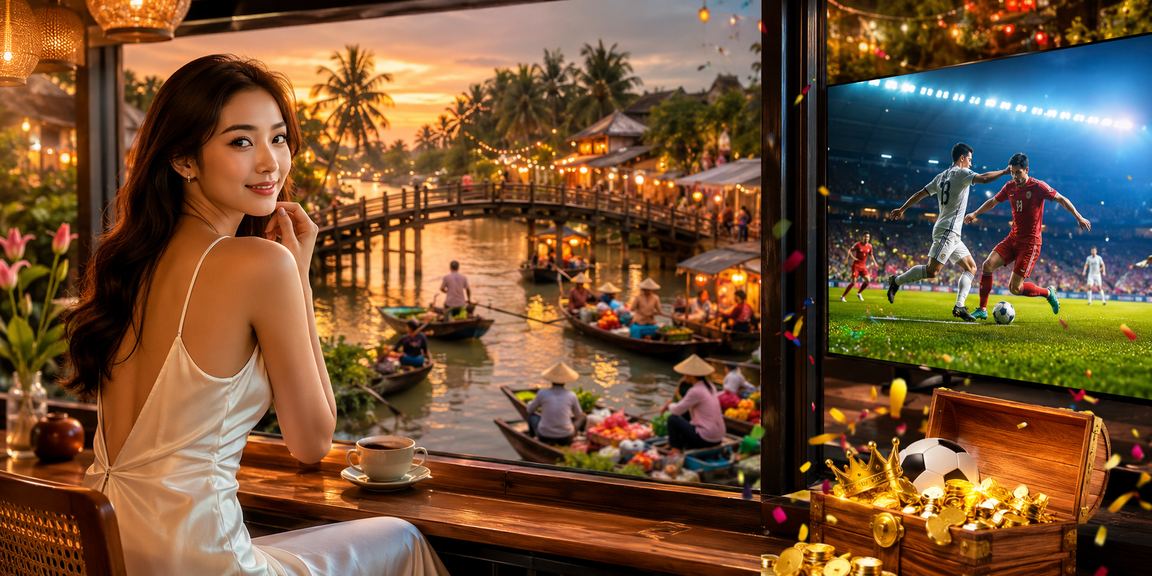 Người chơi tại vùng Mekong xem cá cược bóng đá và uống cà phê tại Việt Nam